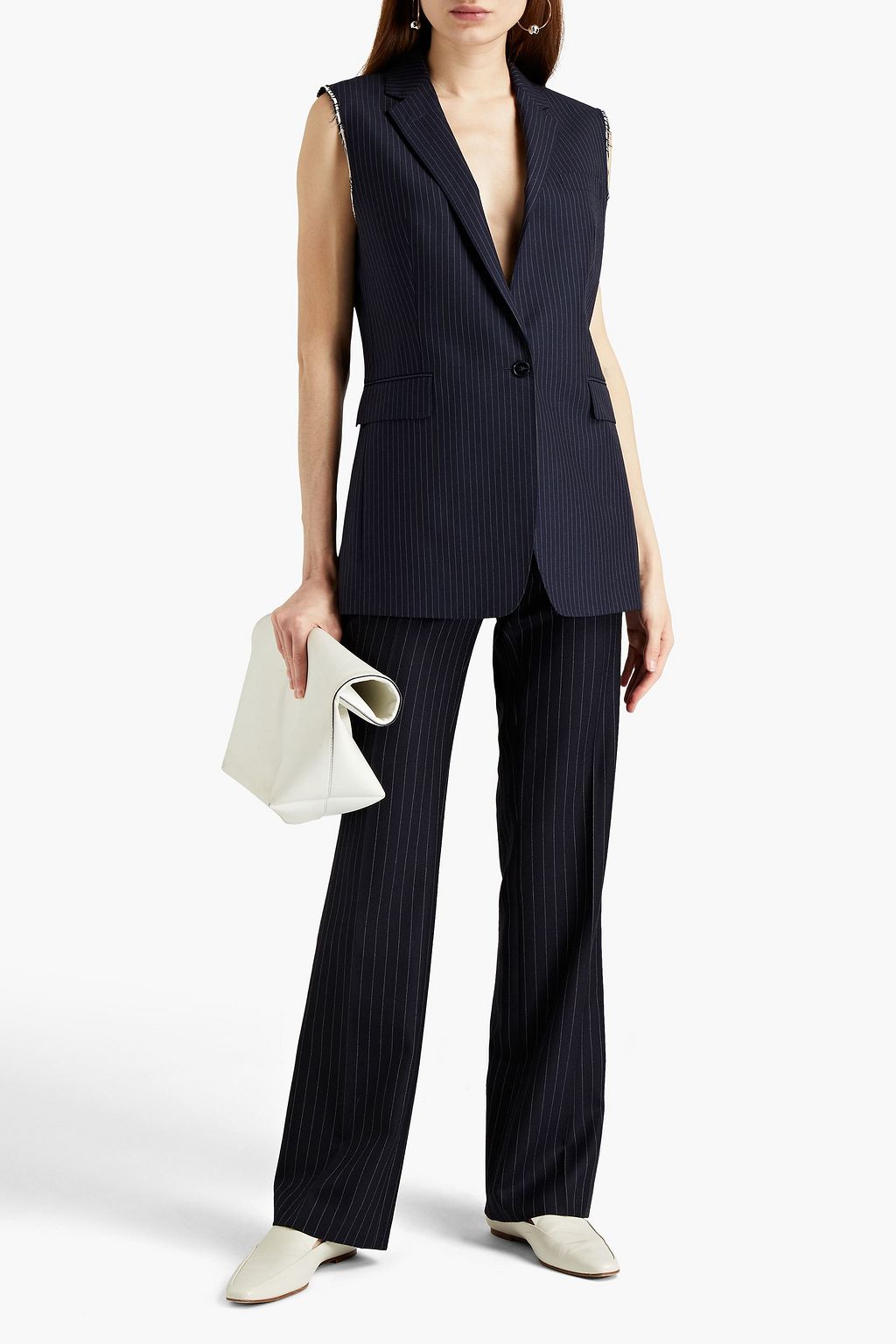 OFFICINE GÉNÉRALE Valerie pinstriped wool vest