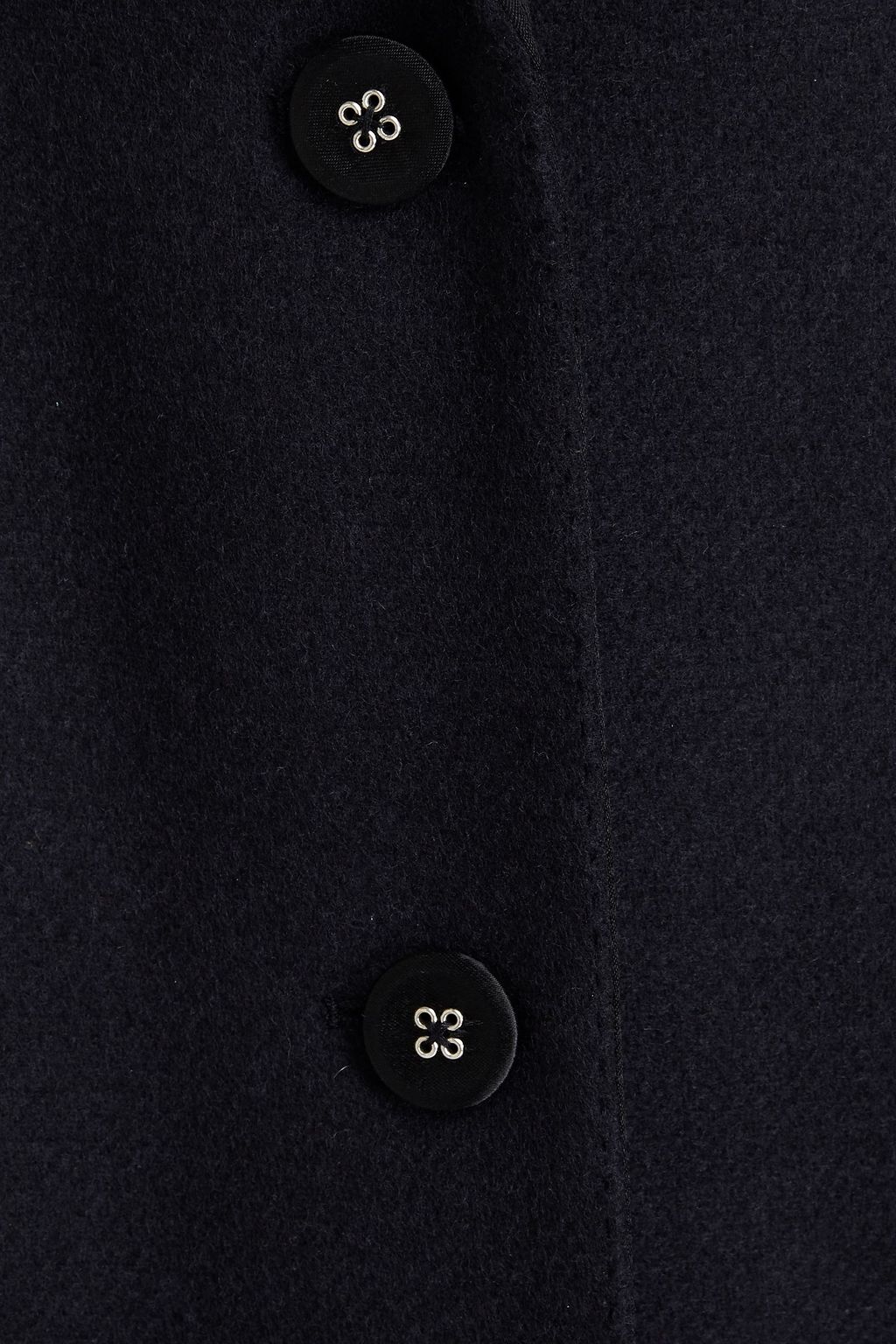 OFFICINE GÉNÉRALE Eden satin-trimmed wool-blend coat