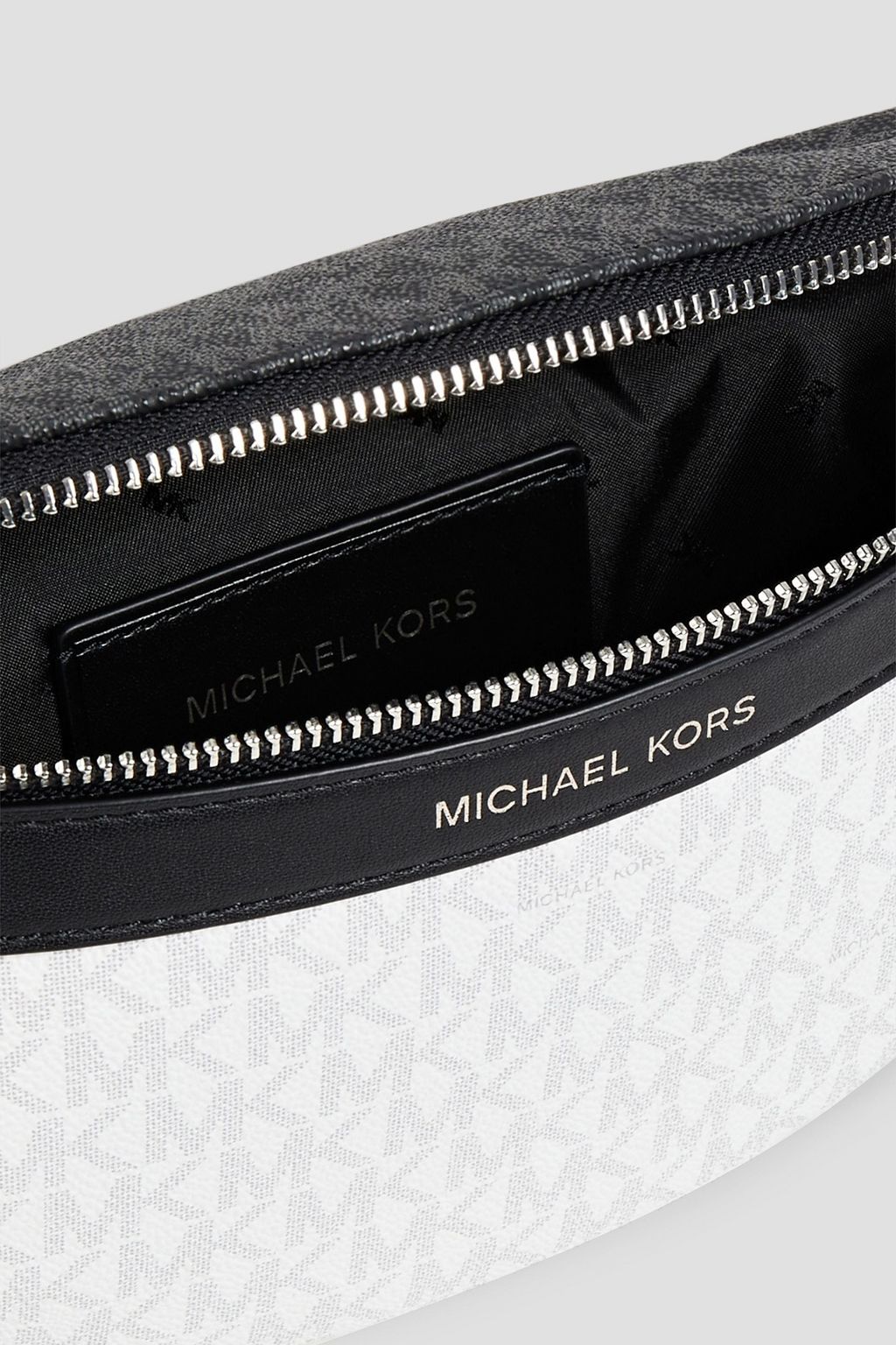 MICHAEL KORS ロゴプリントフェイクテクスチャードレザー&メッシュ ベルトバッグ
