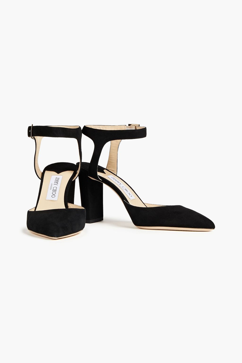 JIMMY CHOO Kambree 85 스웨이드 펌프스
