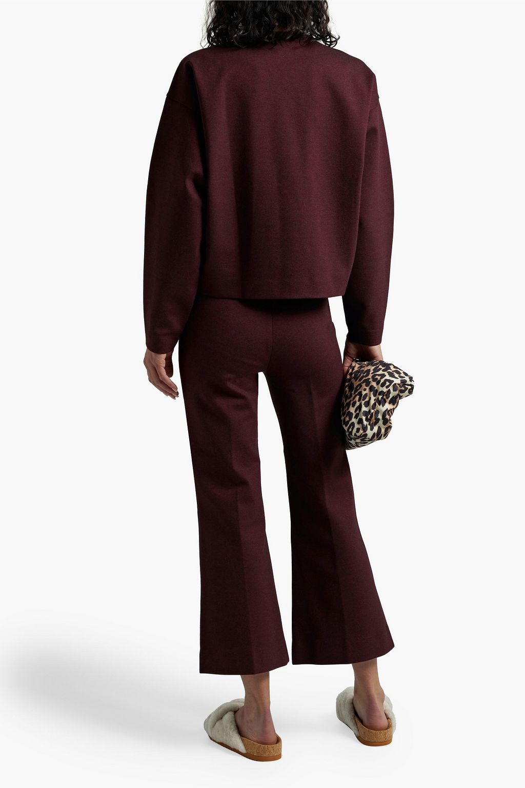 VICTORIA, VICTORIA BECKHAM Mélange ponte kick-flare pants