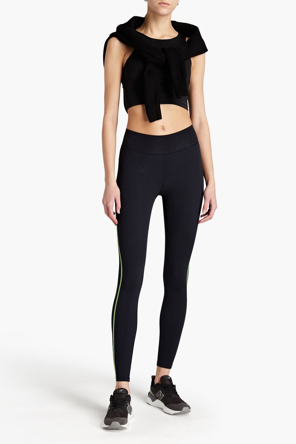 Y/OSEMITE Neon-trimmed stretch-jersey leggings