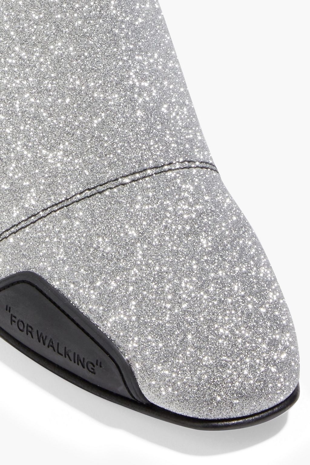 OFF-WHITE™ Glittered woven ankle boots