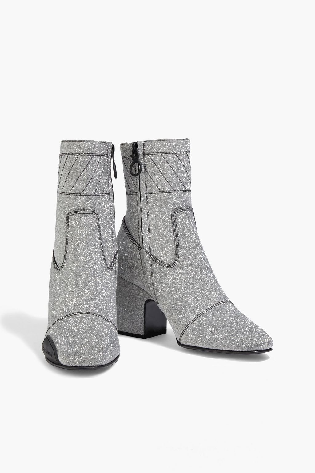 OFF-WHITE™ Glittered woven ankle boots