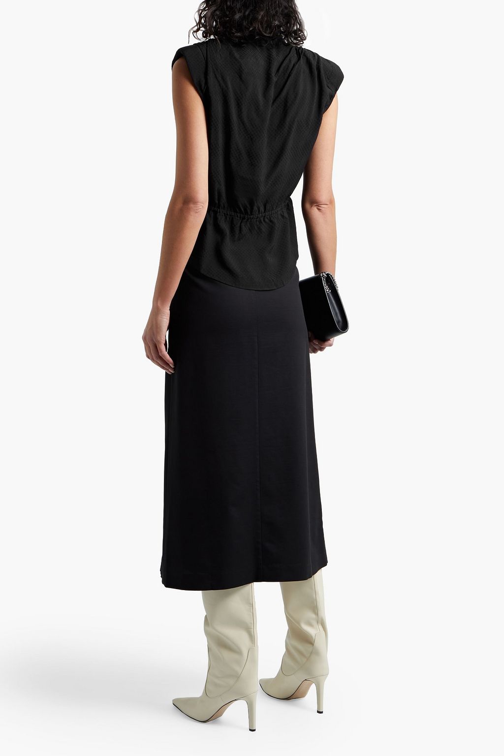 IRO Ailis embroidered woven peplum top