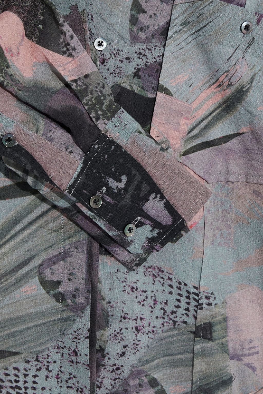 IRO Cielo belted printed cotton shirt
