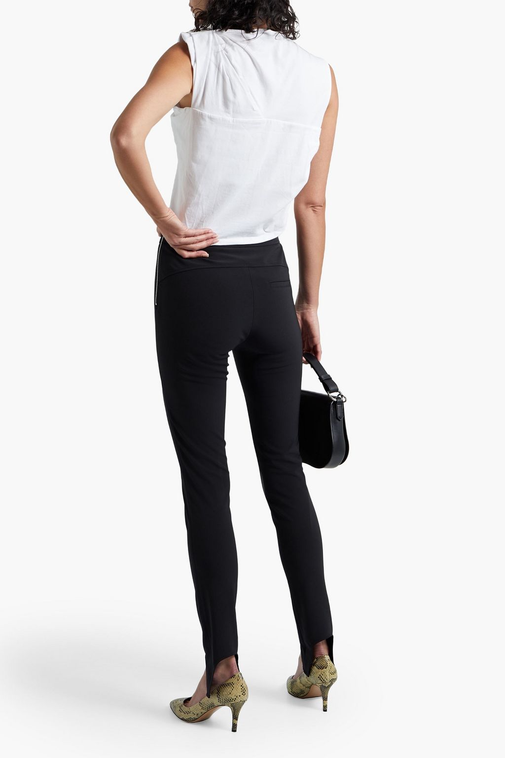 IRO Ment crossover cotton-blend jersey top
