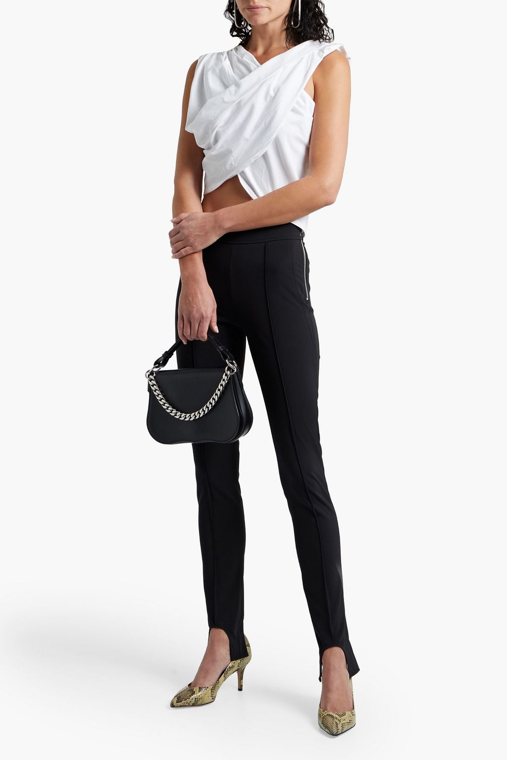 IRO Ment crossover cotton-blend jersey top