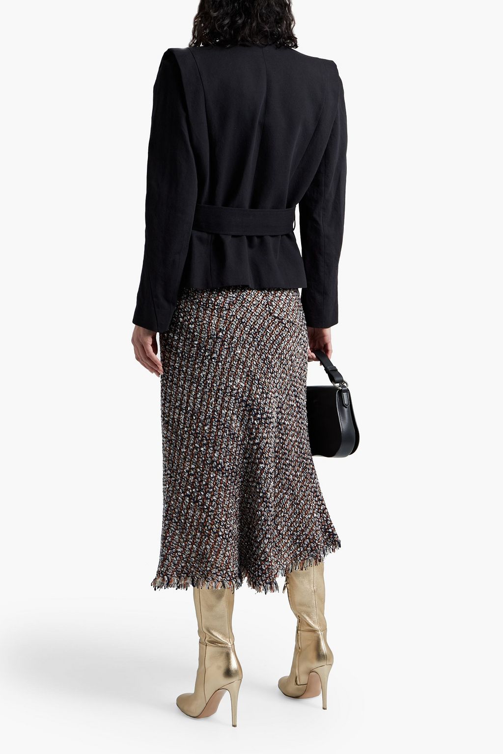 IRO Polka belted cotton and linen-blend twill jacket