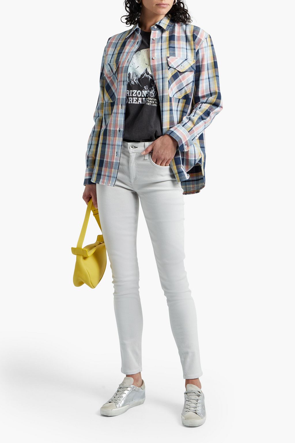 RAG & BONE Cate halbhohe Skinny Jeans in ausgewaschener Optik
