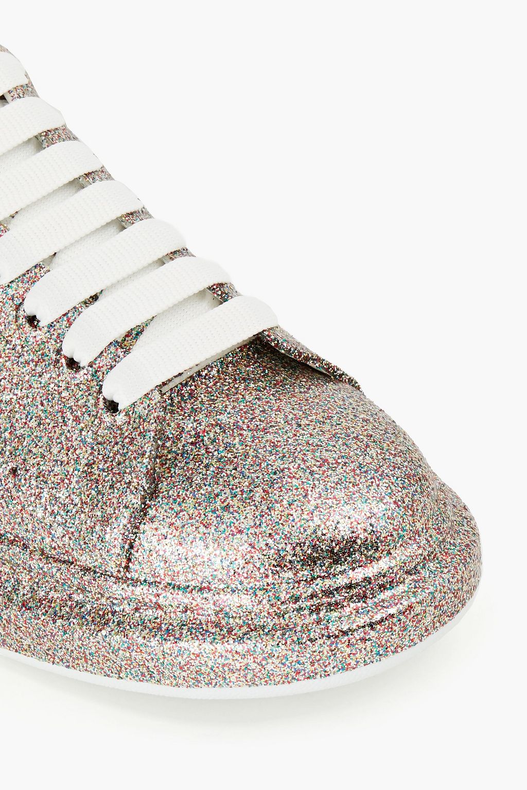 MCQUEEN Glittered leather sneakers