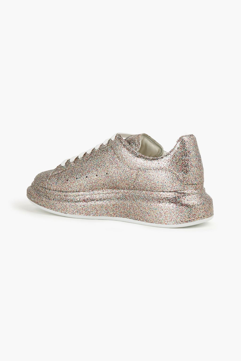 MCQUEEN Glittered leather sneakers