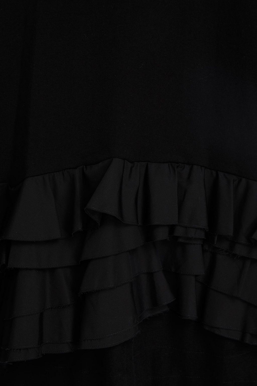 MCQUEEN Ruffled cotton-jersey top