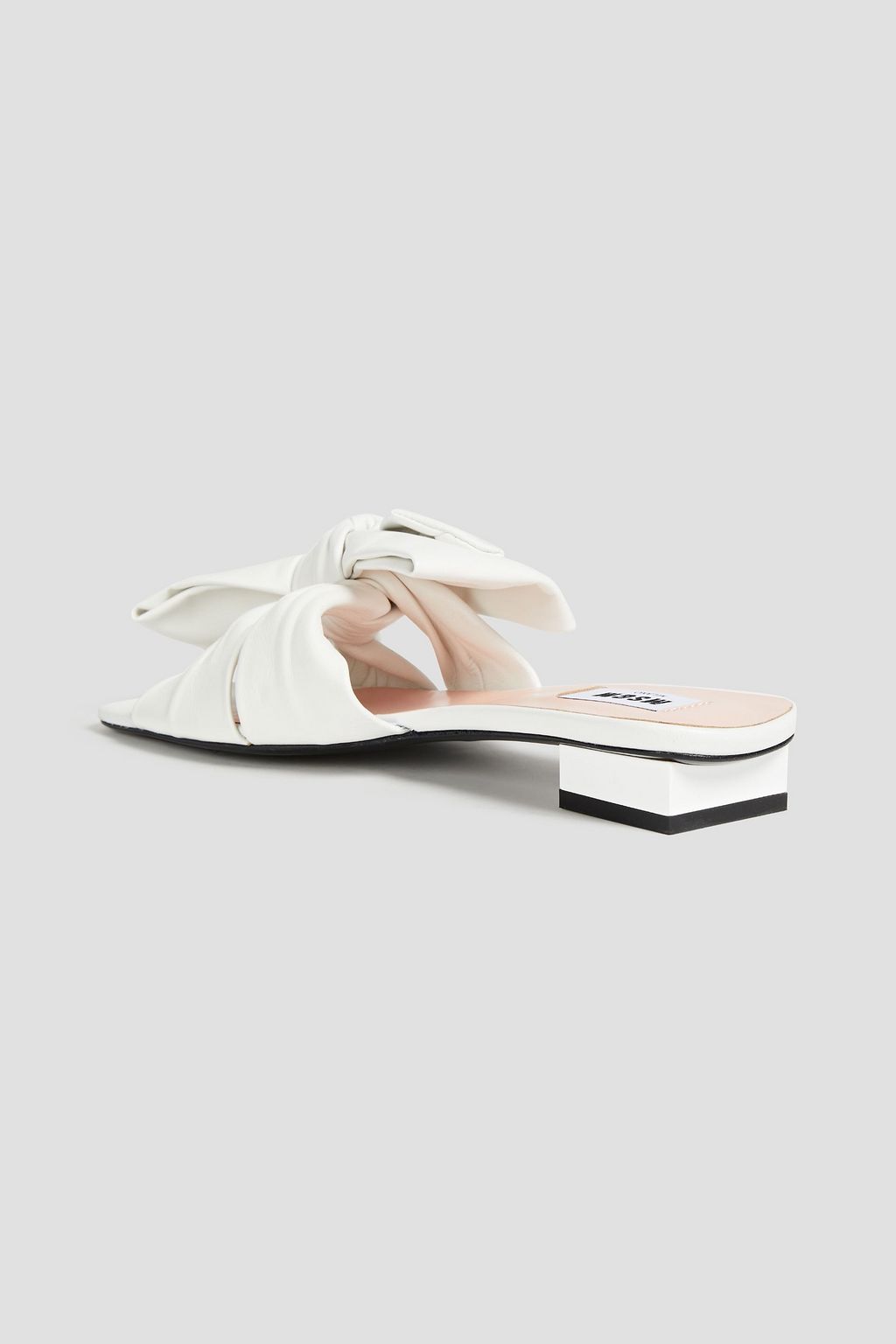 MSGM Bow-embellished leather slides