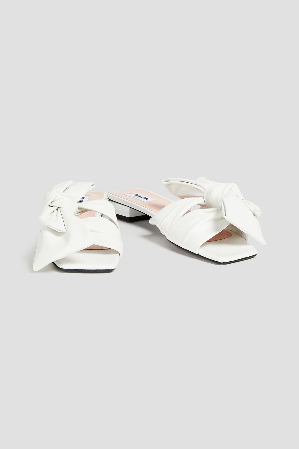 MSGM Bow-embellished leather slides