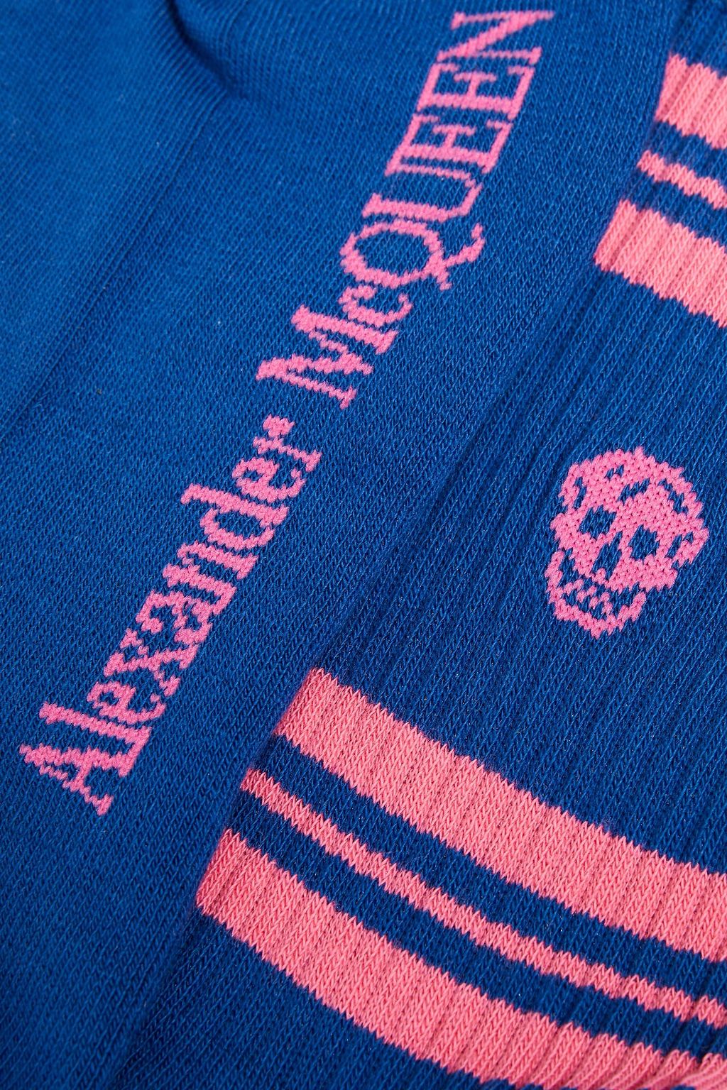 MCQUEEN Ribbed striped cotton-blend socks