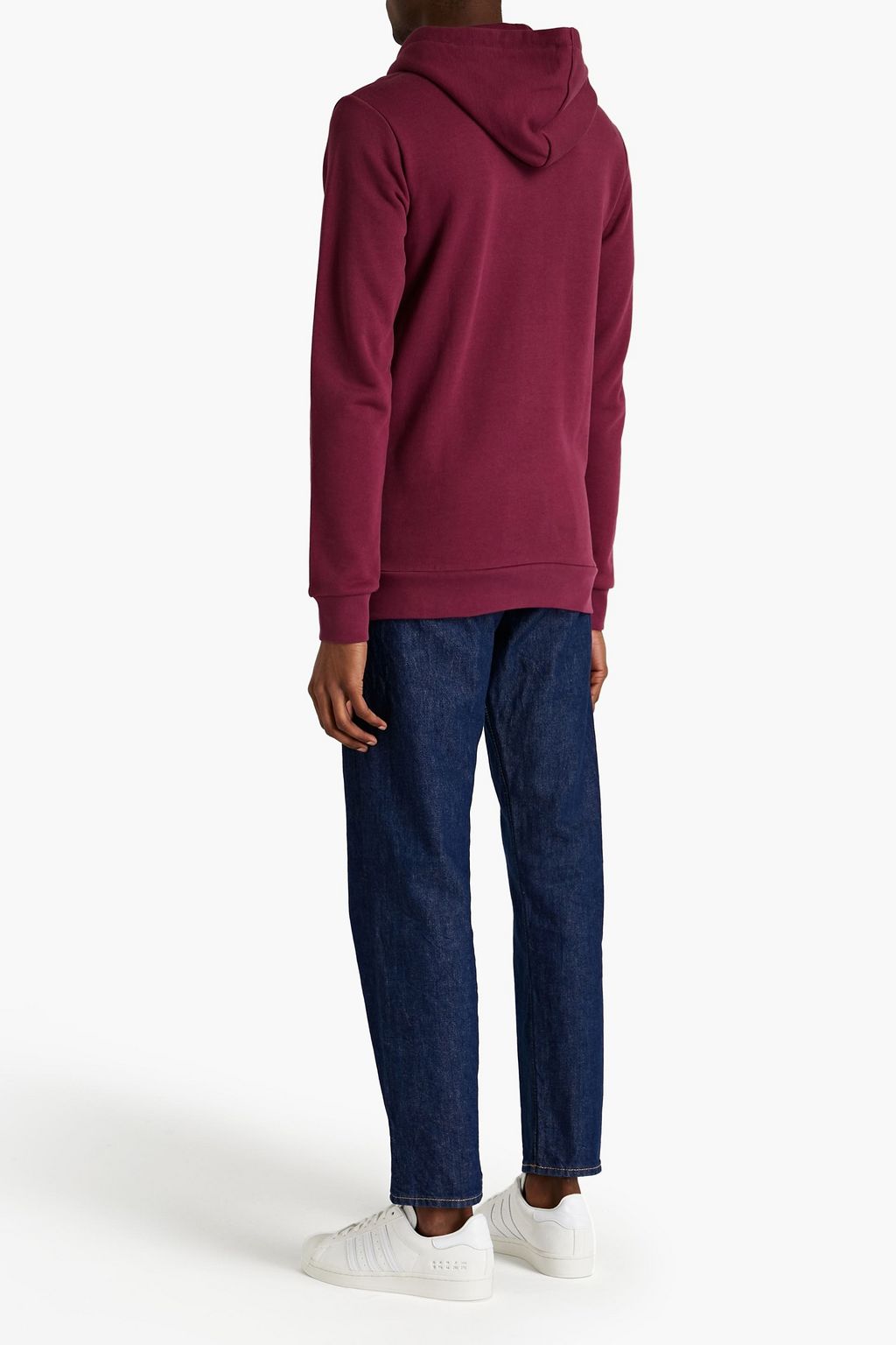 ADIDAS ORIGINALS Trefoil logo-print French cotton-terry hoodie