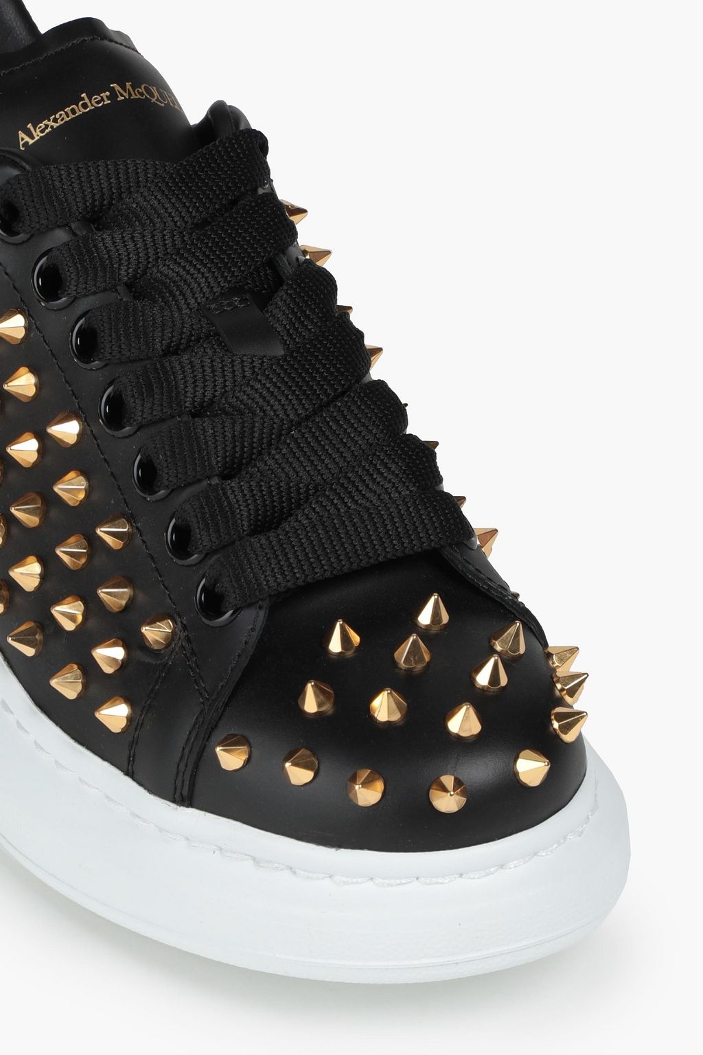 ALEXANDER MCQUEEN Studded leather sneakers | THE OUTNET