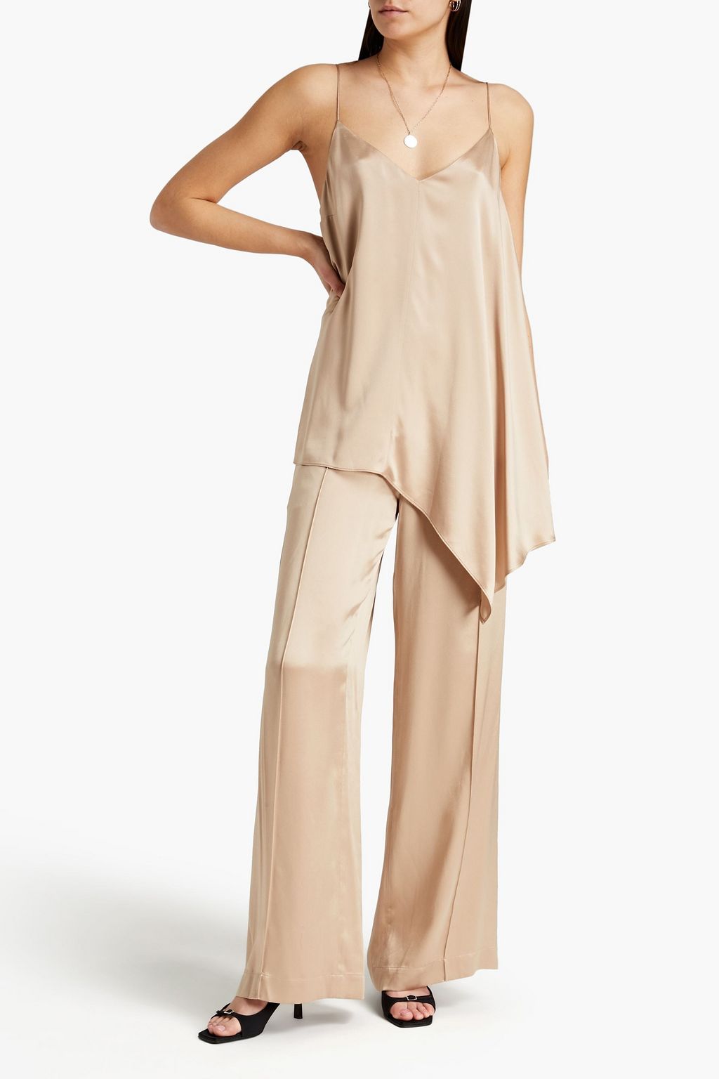 JOSEPH Tawn silk-satin wide-leg pants