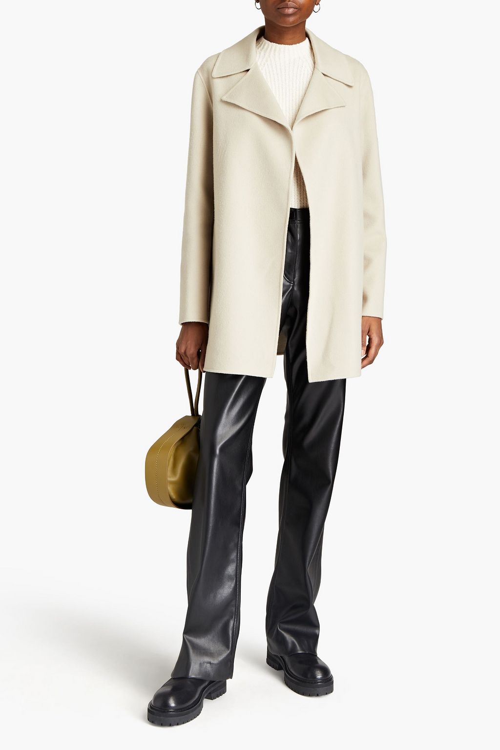THEORY Brushed wool and cashmere-blend felt coat