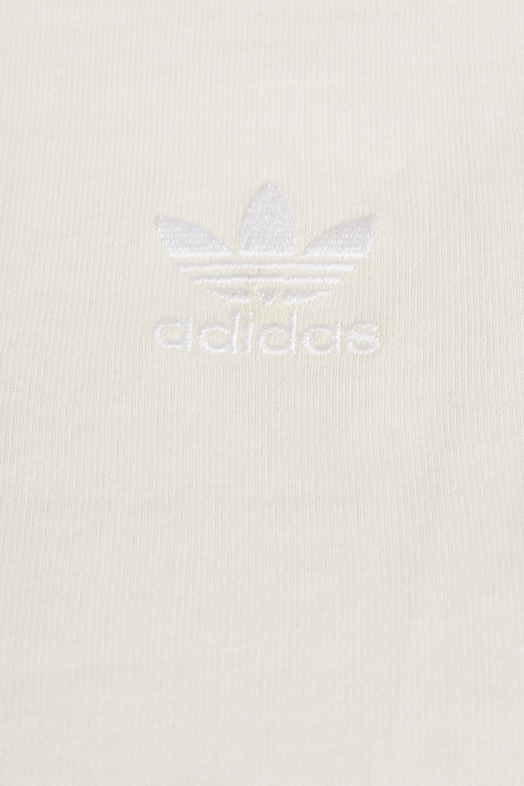 ADIDAS ORIGINALS Cropped embroidered cotton-jersey T-shirt
