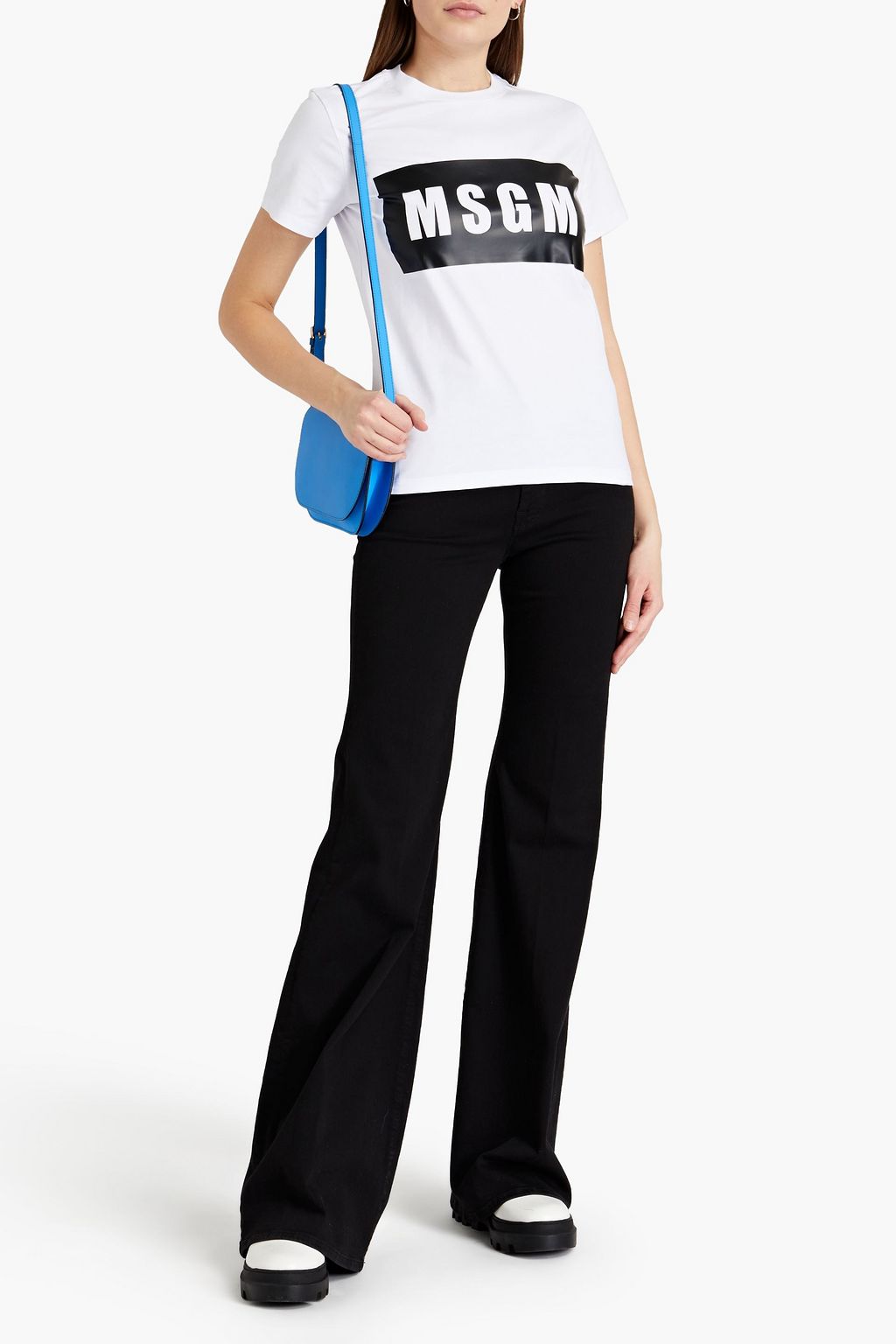 MSGM Printed cotton-jersey T-shirt