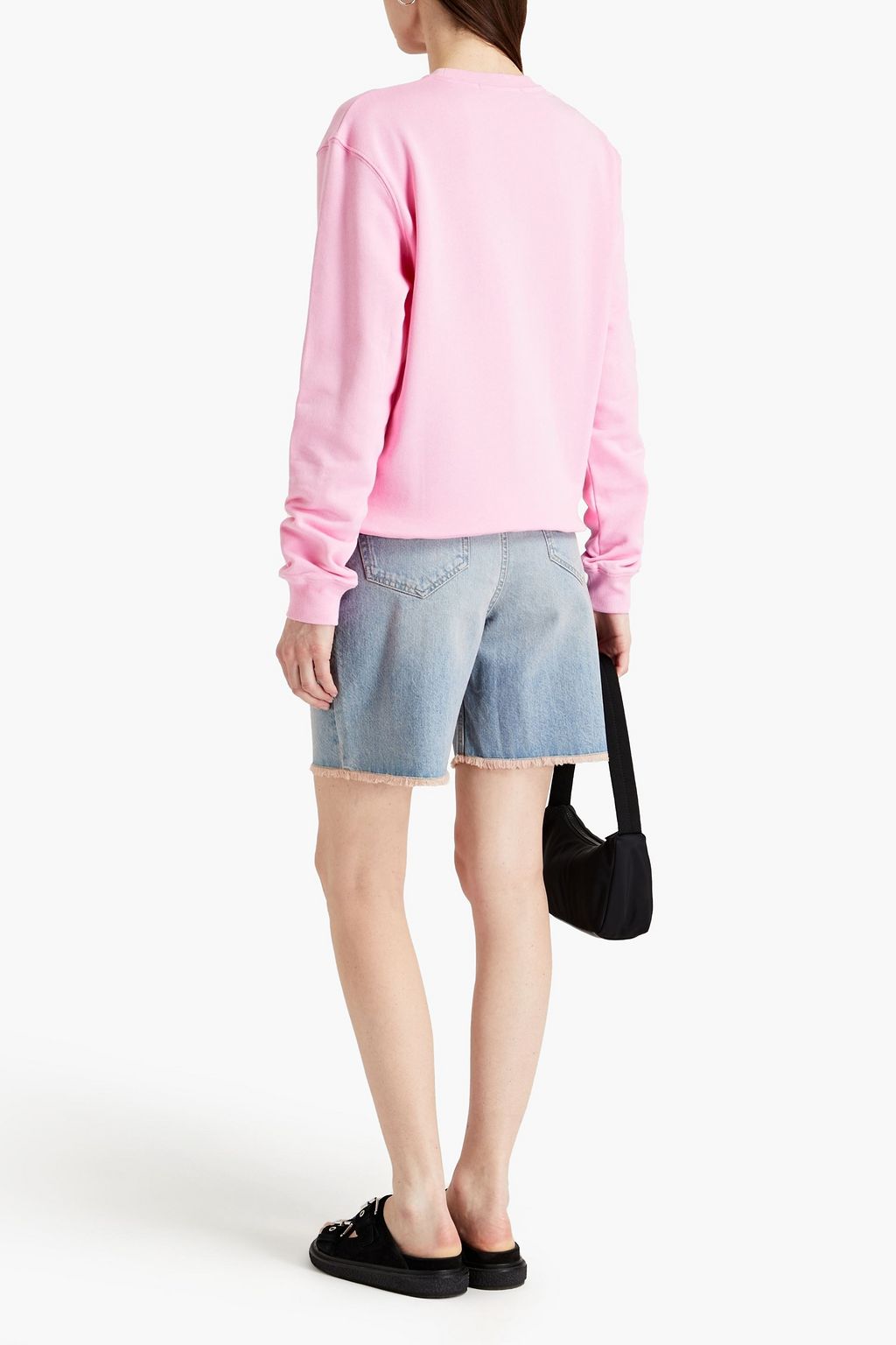 MSGM Printed French cotton-terry sweatshirt