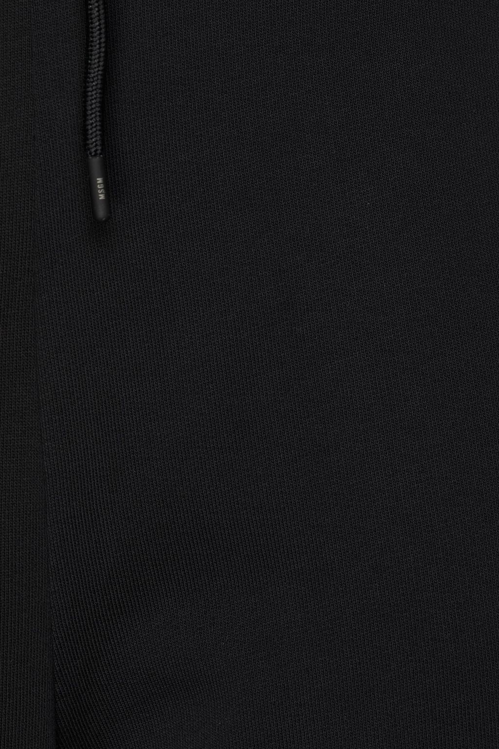 MSGM Cropped French cotton-terry track pants