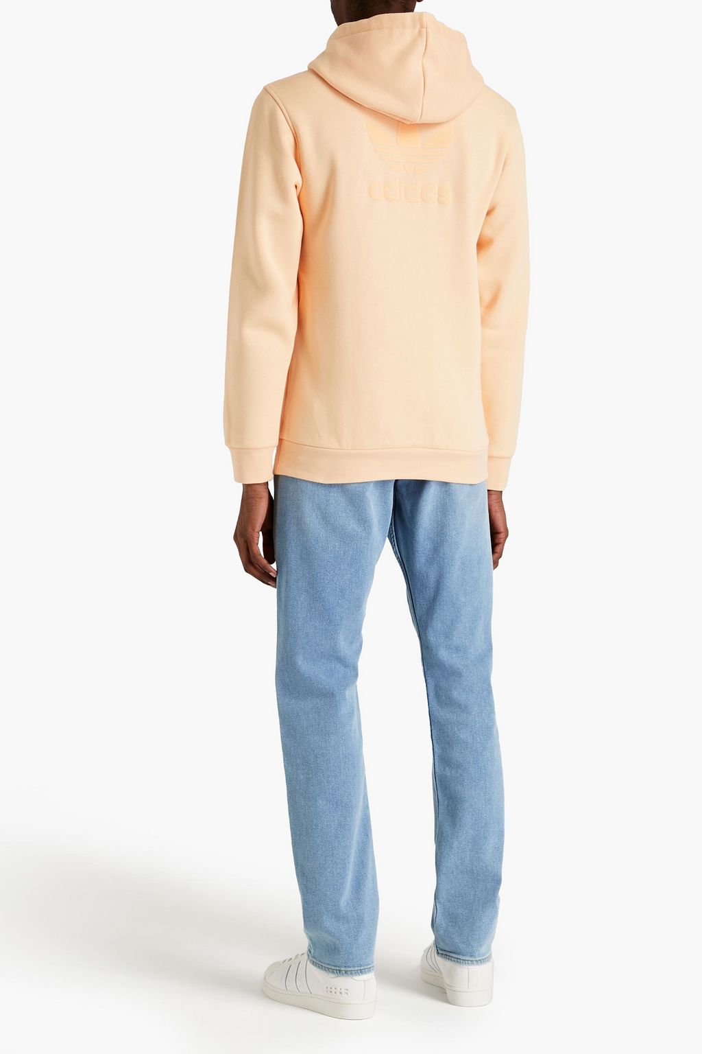 ADIDAS ORIGINALS Logo-print cotton-blend fleece hoodie