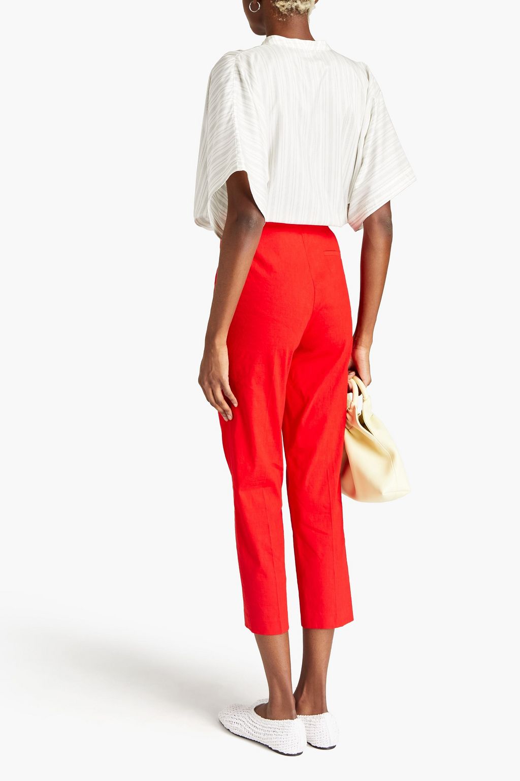 THEORY Treeca linen-blend slim-leg pants