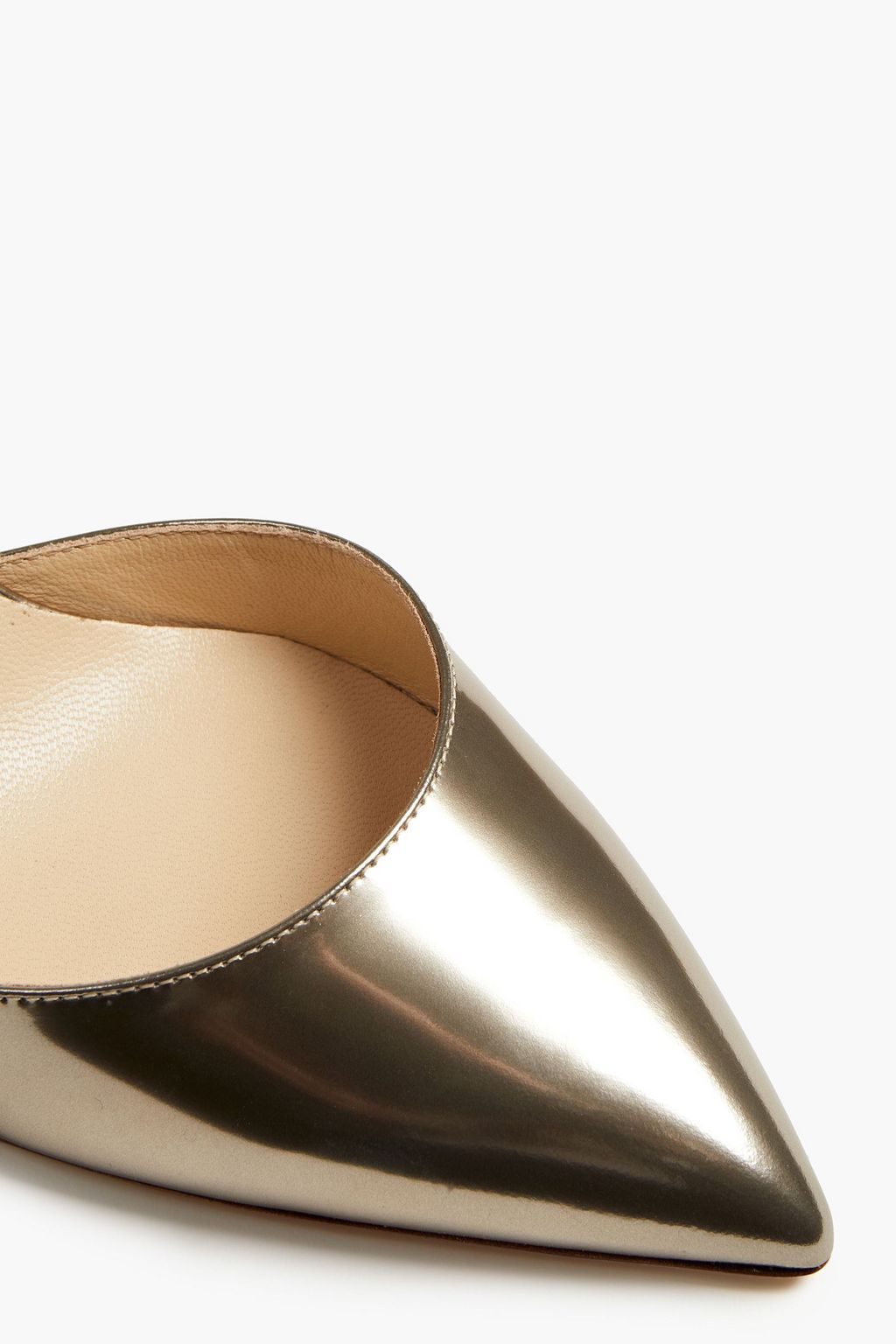 JIMMY CHOO Micky 85 mirrored-leather pumps