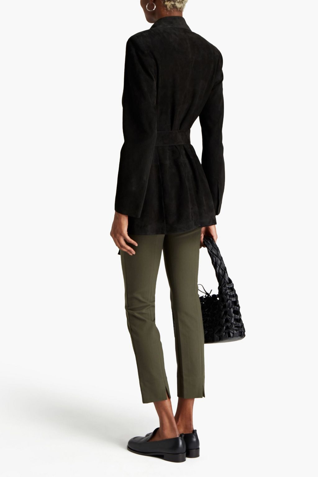 THEORY Belted suede jacket