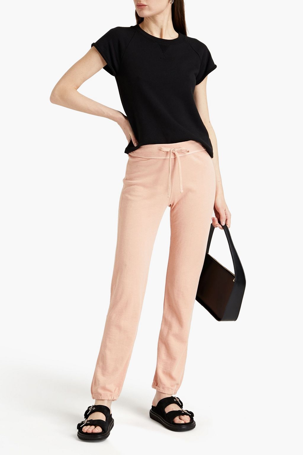 JAMES PERSE Genie Supima French cotton-terry track pants