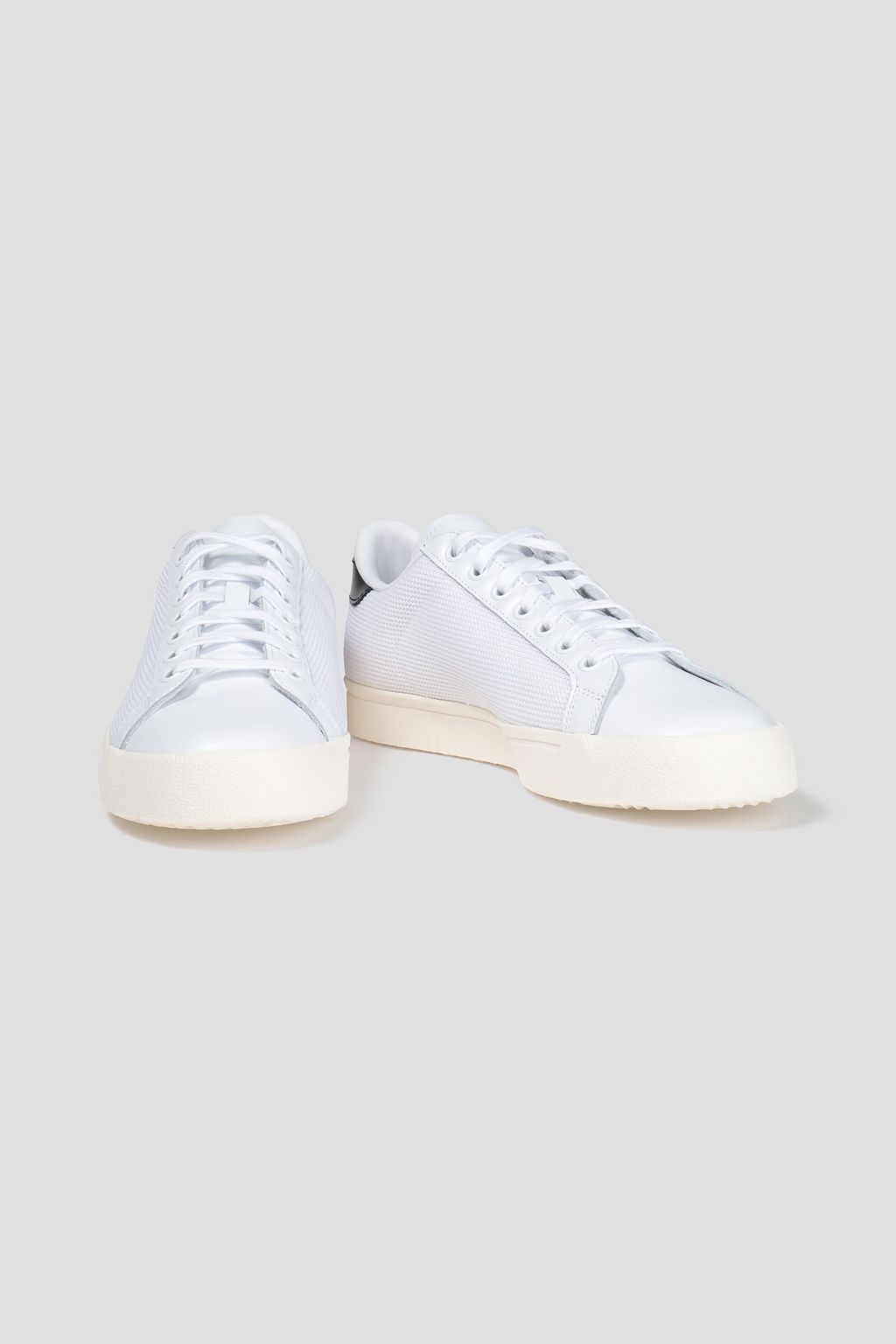 ADIDAS ORIGINALS Rod Laver Vintage leather and mesh sneakers