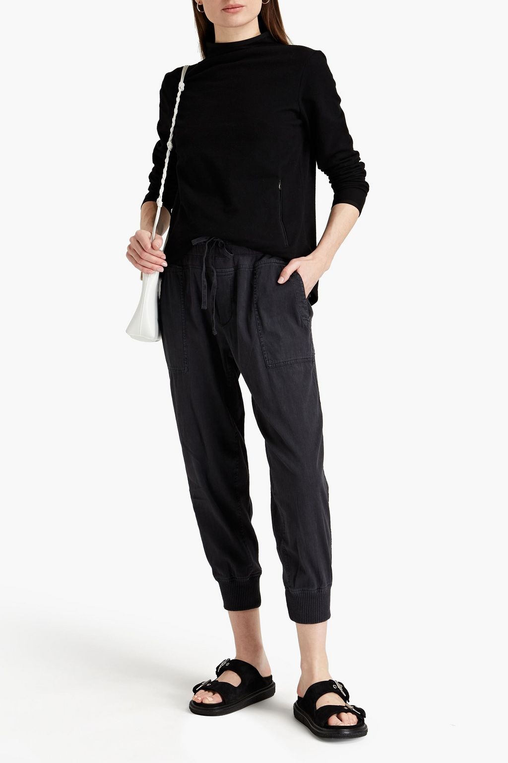 JAMES PERSE Cotton-blend jersey track pants