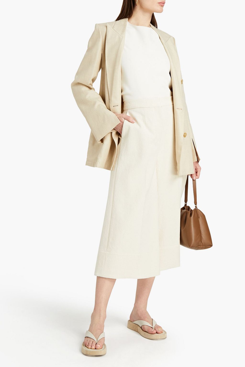 JOSEPH Toy cotton-jacquard culottes