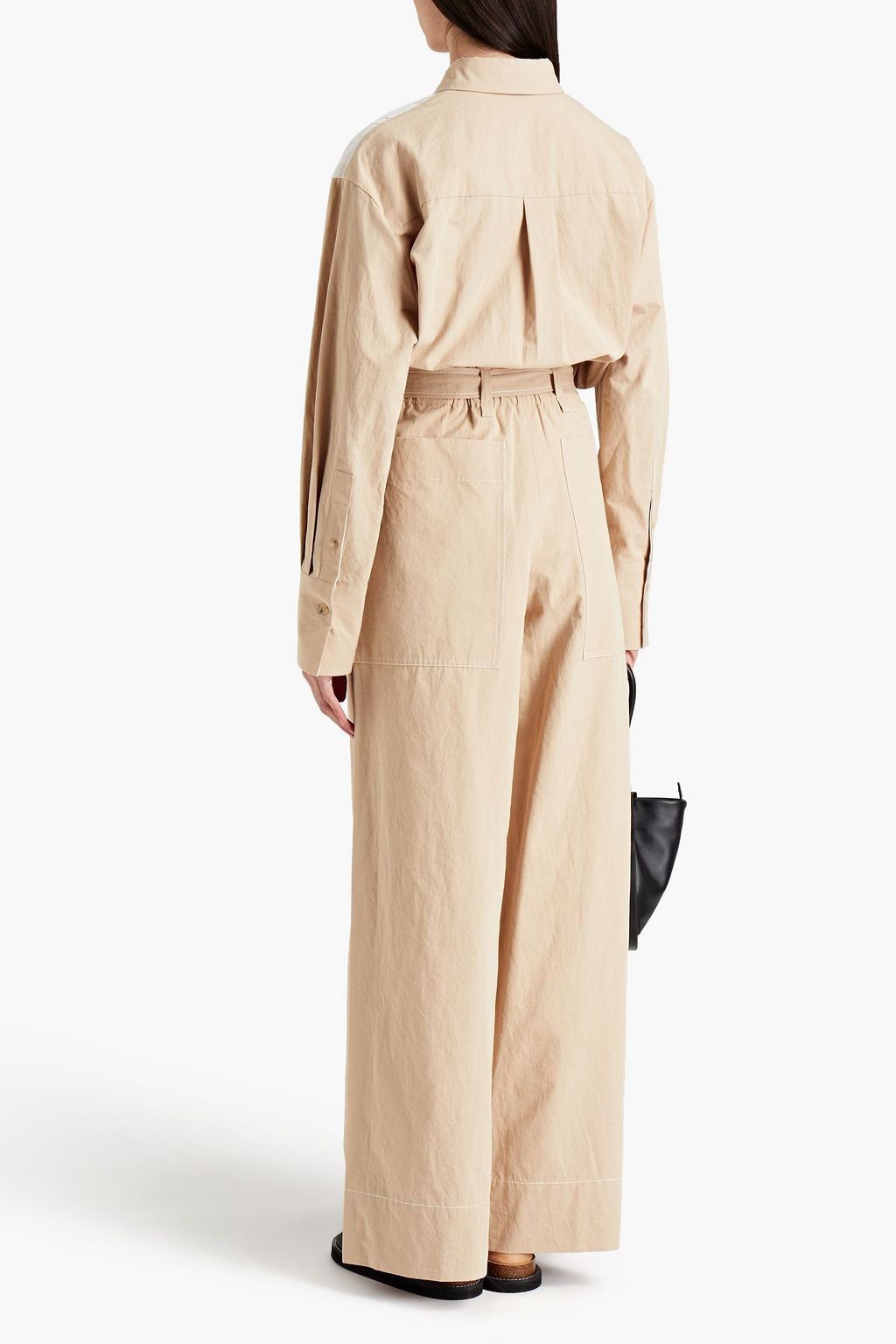 JOSEPH Taika slub cotton and linen-blend wide-leg pants