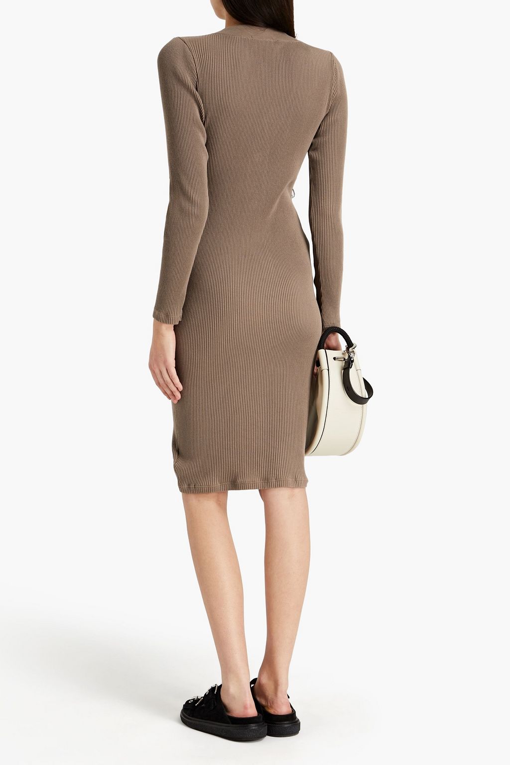 JAMES PERSE Ribbed cotton-jersey dress