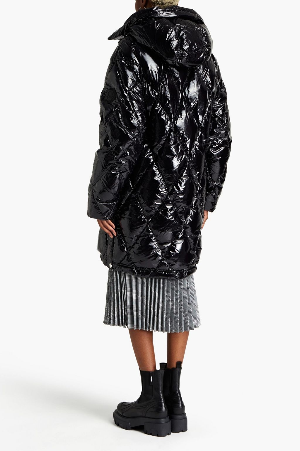 MICHAEL MICHAEL KORS Quilted glossed-shell hooded down coat