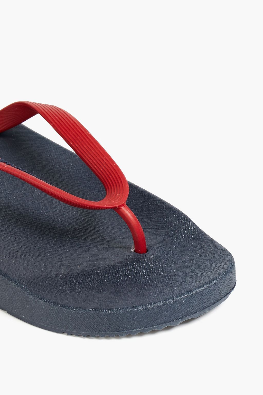 EMPORIO ARMANI Two-tone rubber flip flops