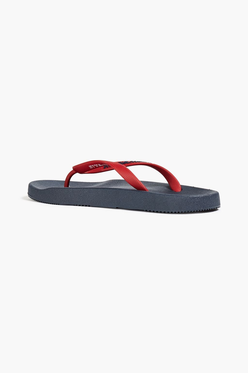 EMPORIO ARMANI Two-tone rubber flip flops