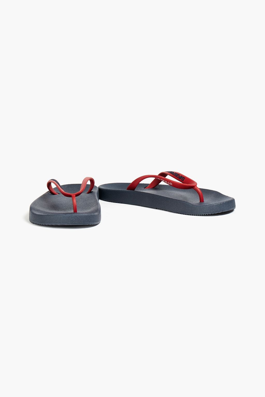 EMPORIO ARMANI Two-tone rubber flip flops