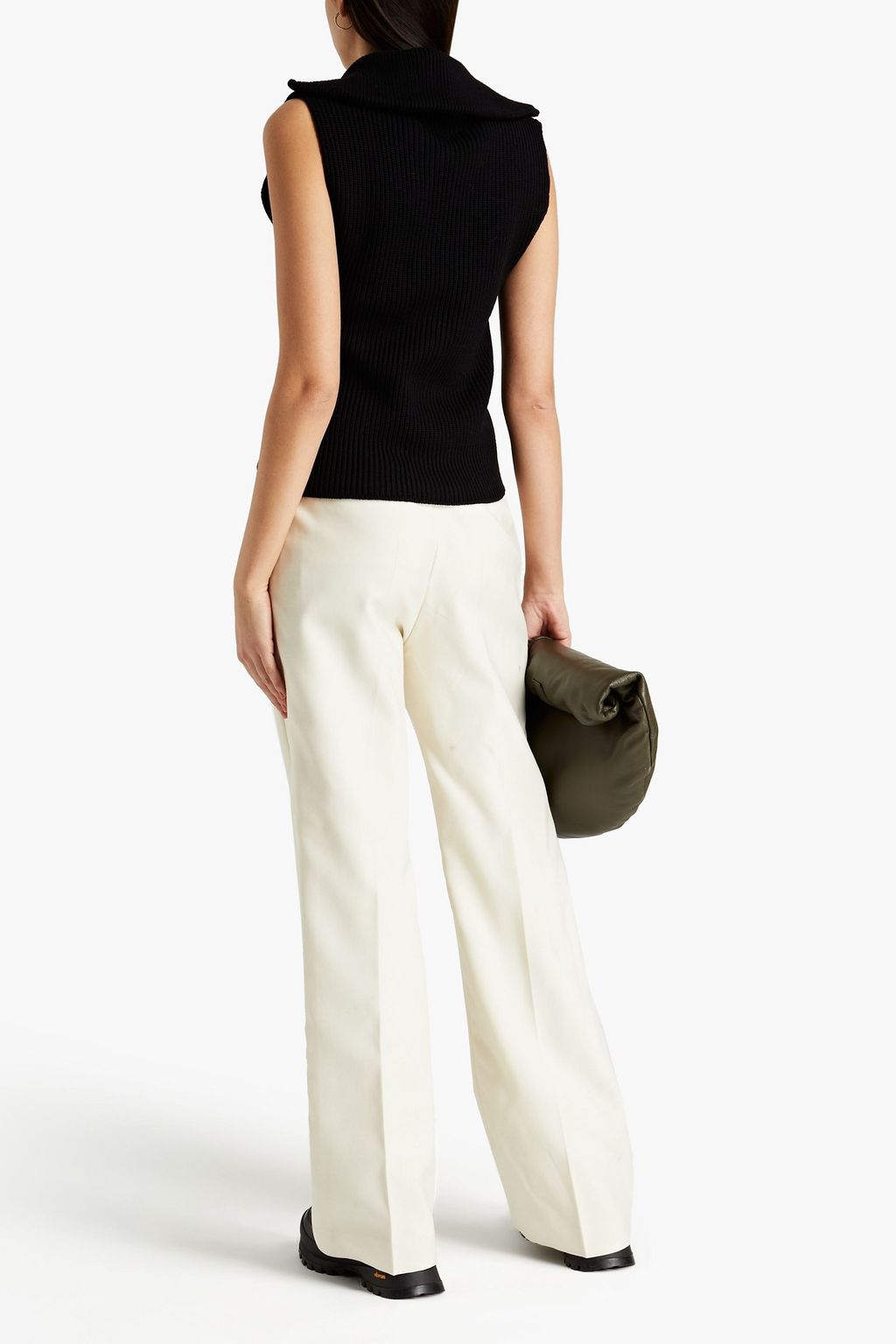 JOSEPH Morrisey wool-blend faille wide-leg pants