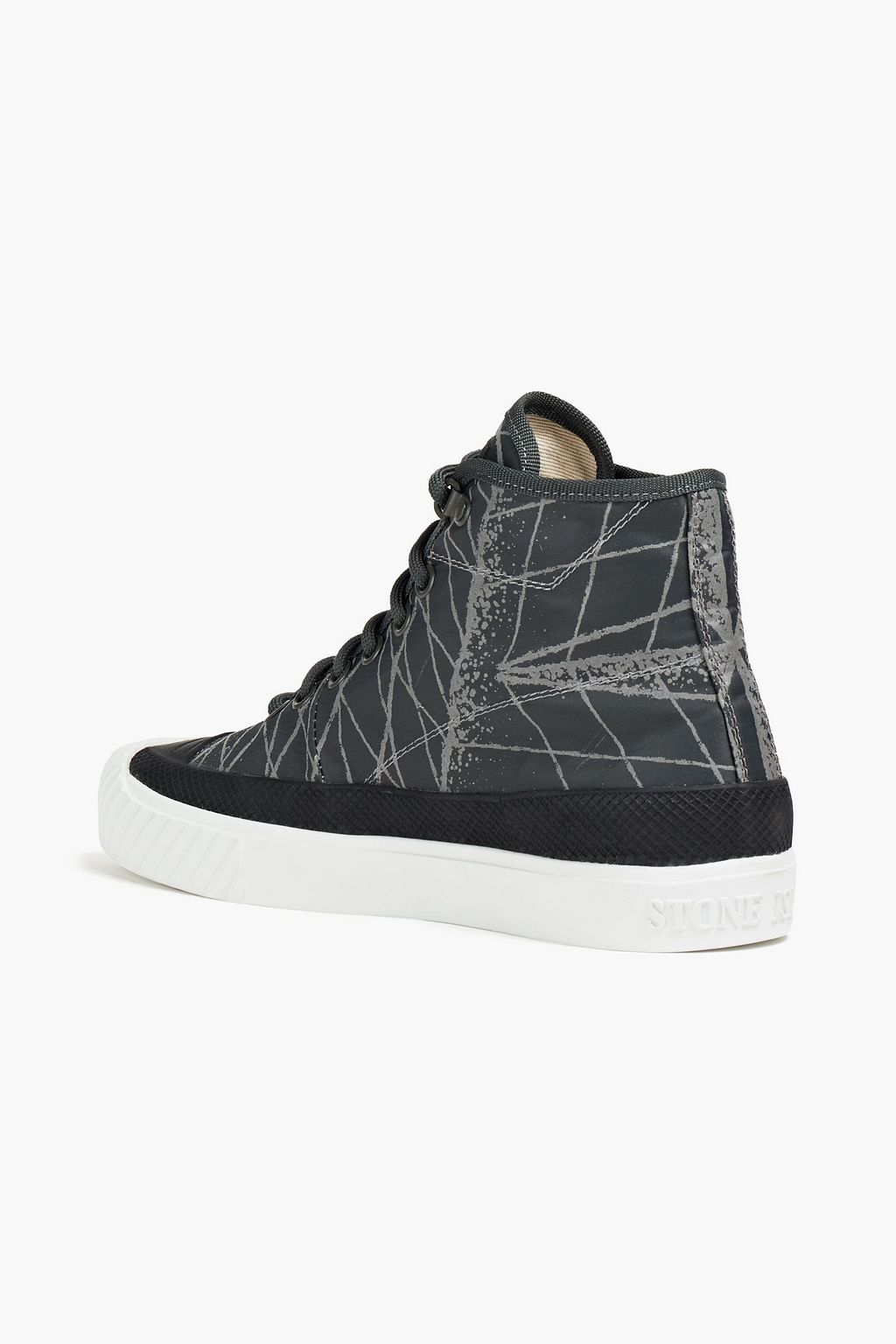 STONE ISLAND Printed shell high-top sneakers