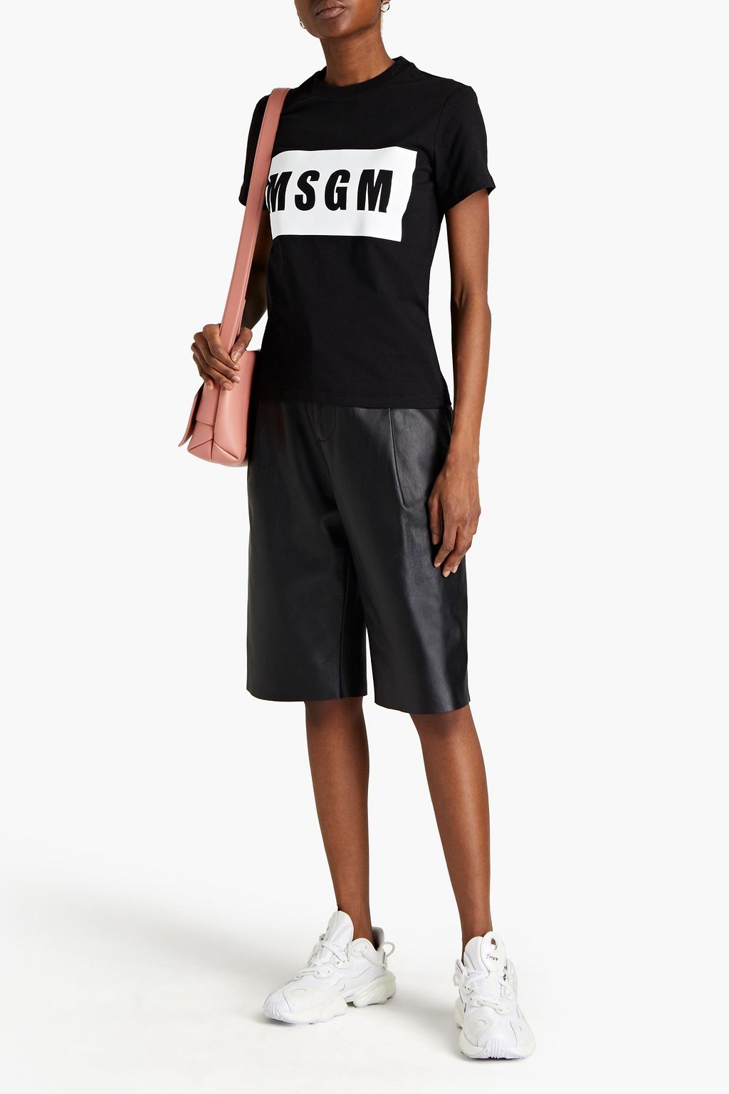 MSGM Printed cotton-jersey T-shirt
