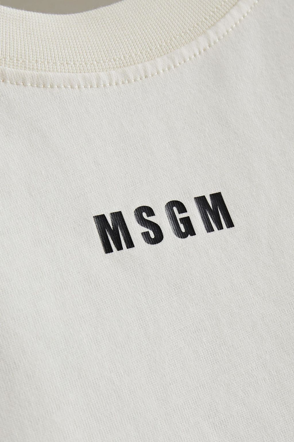 MSGM Printed cotton-jersey top
