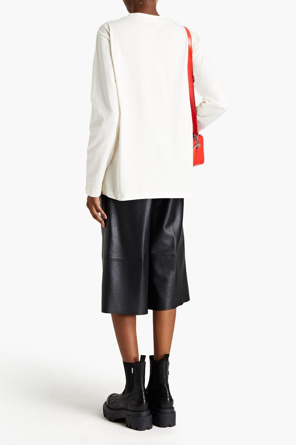 MSGM Printed cotton-jersey top