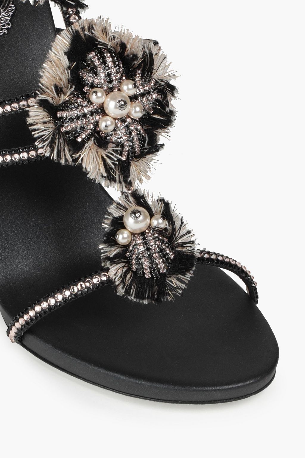 RENE' CAOVILLA Embellished leather sandals