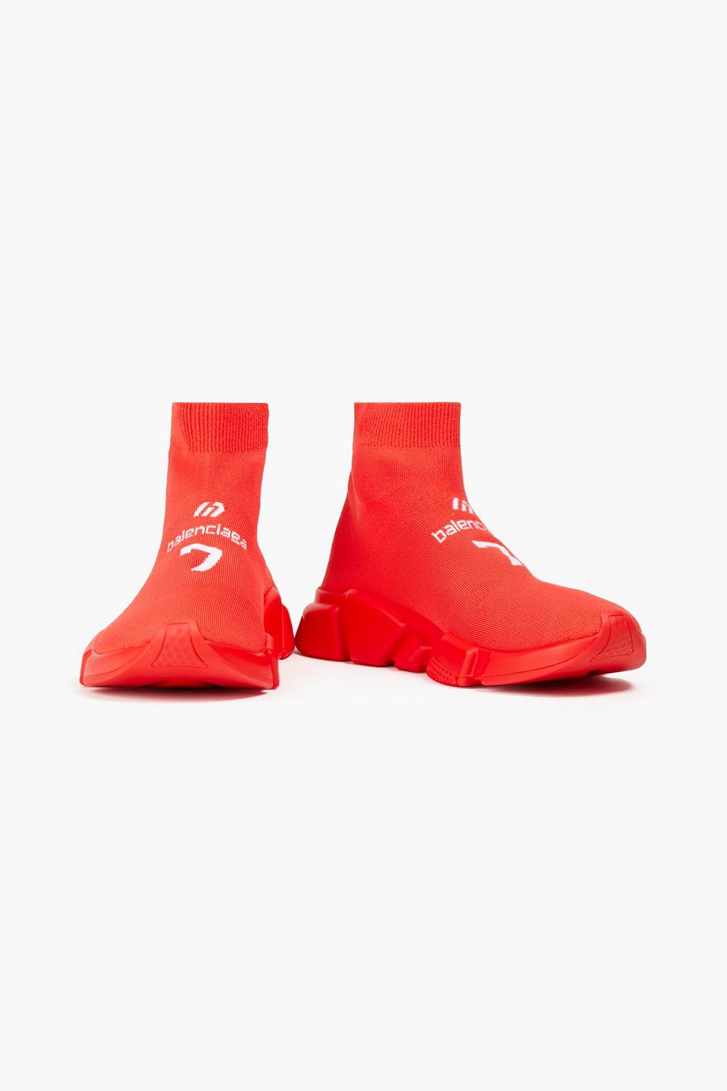 BALENCIAGA Jacquard-knit high-top sneakers