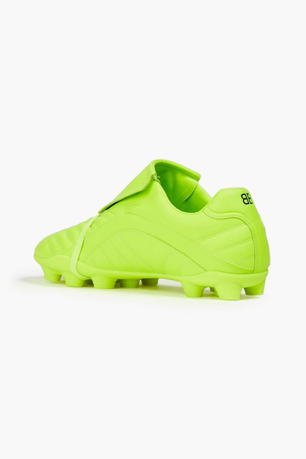 BALENCIAGA Neon logo-print quilted faux leather sneakers
